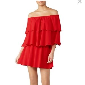 Show me your MUMU red triple decker romper